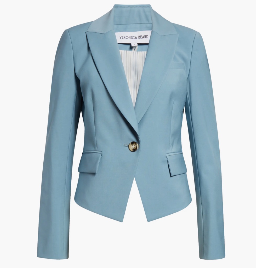 Veronica Beard (Nwt $648) Hosanna Stretch Virgin Wool Blend Dickey Jacket Sz 14